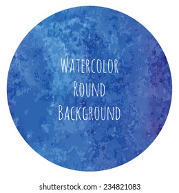vectorized watercolor blue-green background round shape