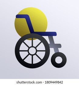 vectorized wheelchair in high quality
