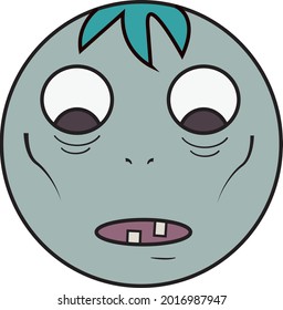 vectorized zombie illustration light colors - green