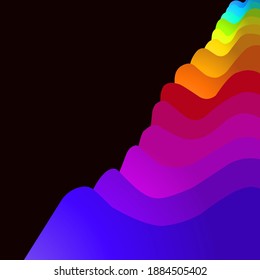 Vector,Fondo geométrico ondulado líquido Composición de degradado de moda,Perfecto para Folleto simple Etc