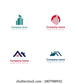 Vector-Made in USA logo template design. American brand emblem. United States of America abstract Building Property Logo icon set. Vector illustration.