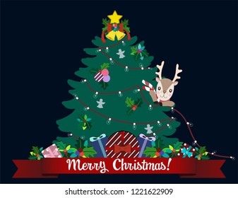 Vector,Merry Christmas card.