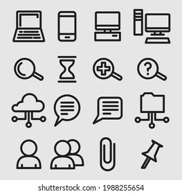 Iconos de Vectoro para Internet, sitios web y documentos