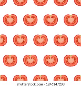 Vector.Pattern.Half a tomato.Tomato.