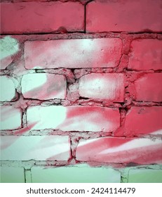 Vector.PhotoBackground.Brick Wall. Exuberant Image.Old Brick , Brick Wall Grunge Texture,Structure,Jld Broken Brick with Seams, Close-up, Construction, Repair, Concept Photo. EPS 10