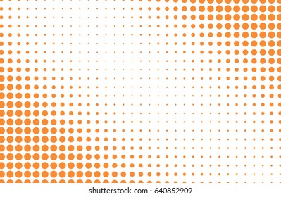 Vector,retro pop art style dotted background. Orange colored. Object for cartoon design