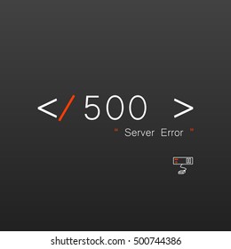 Vectors Abstract background 500 connection error server 