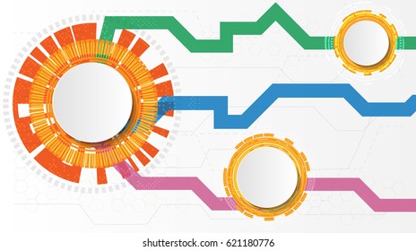 vectors abstract technology communication concept. white background.