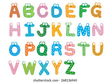 vectors of alphabet on white background