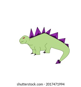 Vectors with animal objects of the dinosaur age