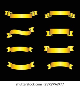 vectors ban design golden.ban set design