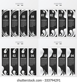 vectors banner and template black and white color