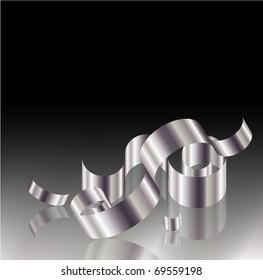 Vectors chrome ribbon background