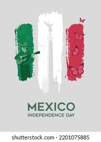 VECTORS. Creative banner for Mexico Independence Day, September 16, patriotic event, civic holiday, flag, national symbols