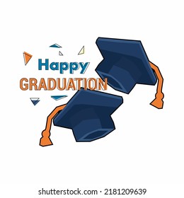 Vectors design and congratulatory illustrations for graduation, with modern styles of attractive colors, this design you can use to template in various media