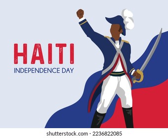 VECTORS. Editable banner for Haiti Independence day, Revolution day and patriotic events