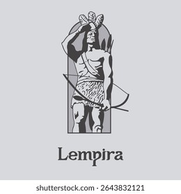 VECTORS. Editable banner perfect for Lempira Day in Honduras (July 20), an annual festival named after an indigenous leader, a national hero
