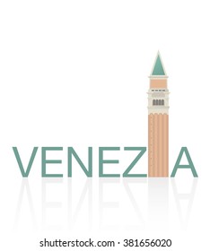  vectors of European monumental cities. 
CAMPANILE DI SAN MARCO, VENEZIA