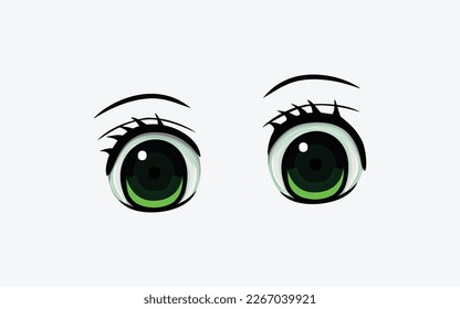 vectors of eye expression in anime style