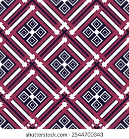 The vectors of Fabric pattern line drawing with 2 colors.