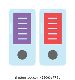 A vectors of files in modern style, trendy flat icon of binders