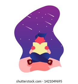 vectors flat design study on mars