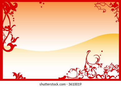 Vectors floral style Panel