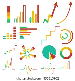 vectors graph charts flat