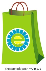 vectors of the green package with a familiar environment