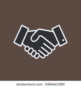 vectors for Handshake Outline · Business strategy project management vector image · Handshake icon lined and filled style vector image.