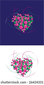 Vectors. Heart of Roses