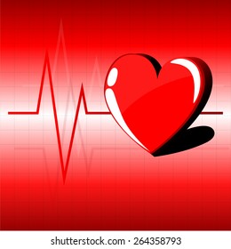 vectors heart wave 