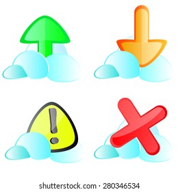 vectors icon cloud download upload failed error