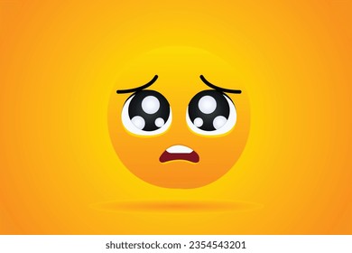 vectors illustration emoticon expression begging face