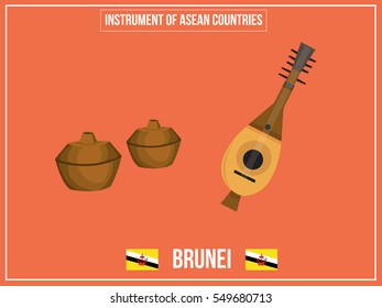 Vectors illustration of Instrument of Brunei country