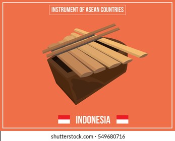 Vectors illustration of Instrument of Indonesia country