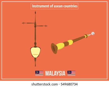 Vectors illustration of Instrument of Malaysia country