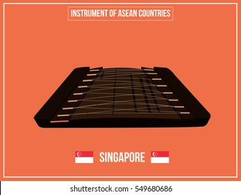 Vectors illustration of Instrument of Singapore country