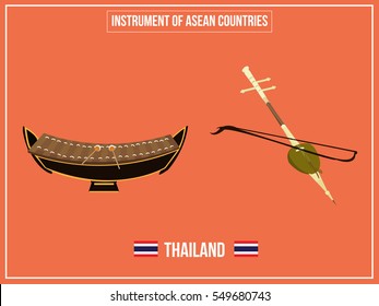 Vectors illustration of Instrument of Thailand country