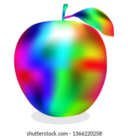 Vectors illustrator of Colorful Apple with Gradient Mesh