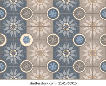 Vectors inspired by Spanish and Portuguese art.tiles design Portuguese decorative fabric background.seamless Mediterranean wallpaper, floor tiles azulejo design.vector Floor cement Talavera tiles.
