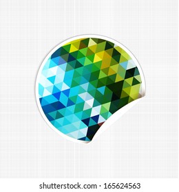 Vectors label. Triangle abstract pattern. Banners design template