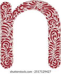 Vectors  the letter made from ornate, decorative swirls and patterns. It looks like a stylized design, possibly for decorative, branding, or artistic purposes.
