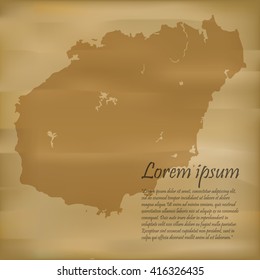 vectors map of Hainan old paper