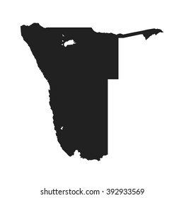 vectors map of Namibia 