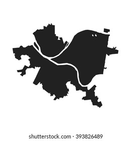 vectors map of Pittsburgh