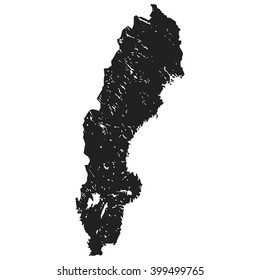 vectors Map of Sweden