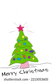 Vectors Merry christmas. Christmas tree. 