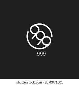 Vectors are monograms of the numbers 9, 9 and 9