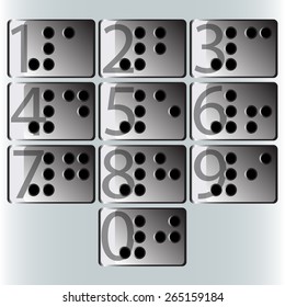 vectors number to Braille 